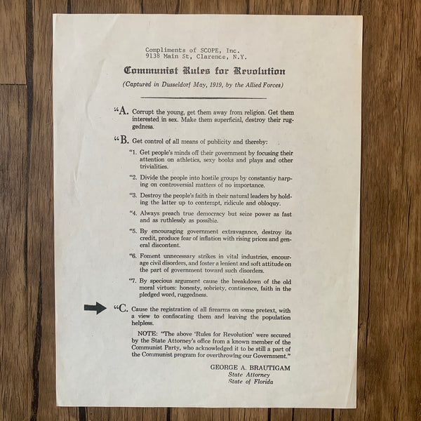 Communist Rules for Revolution