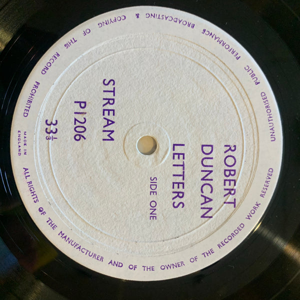 Robert Duncan - Letters