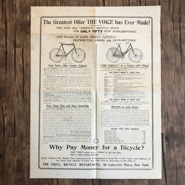 Bicycle promotional 1897