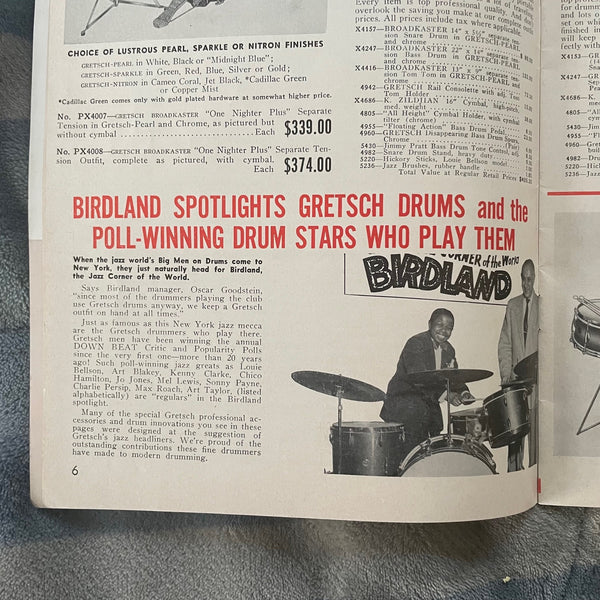 Gretsch Drums Trade Catalog 1958