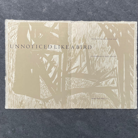 Mary Sprague's artist book of Yeats Unnoticed Like a Bird