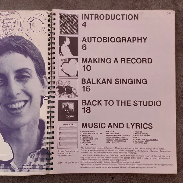 Alix Dobson's Adventures in Women's Music, signed