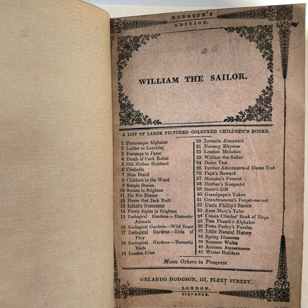 William the Sailor Chapbook