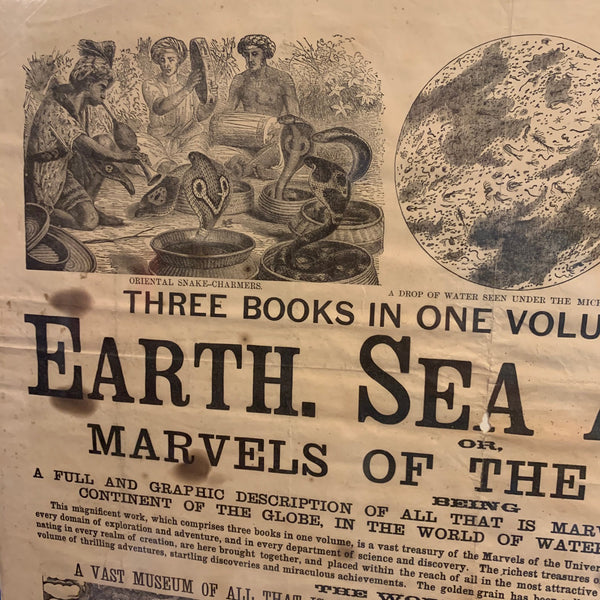 Broadside and book it advertises; Marvels of the Universe