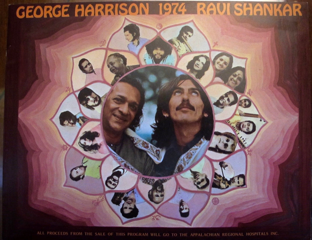 George Harrison and Ravi Shankar 1974 Tour Program