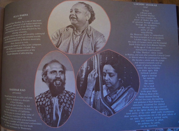 George Harrison and Ravi Shankar 1974 Tour Program