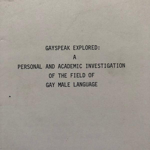 GAYSPEAK unpublished[?] study.