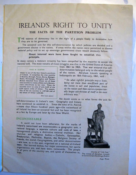 Ireland's Right to Unity