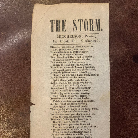 The Storm [broadside]