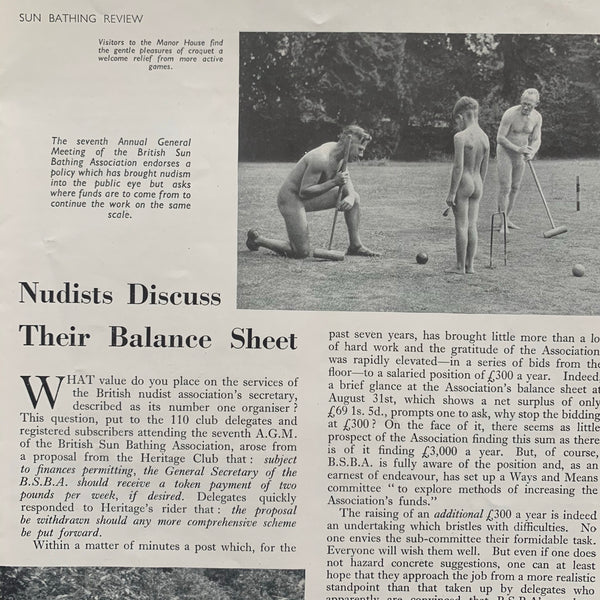 Sun Bathing Review Winter 1950