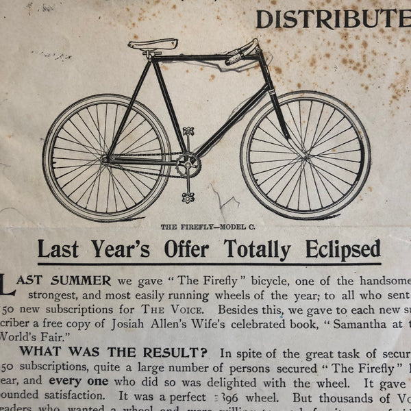 Bicycle promotional 1897