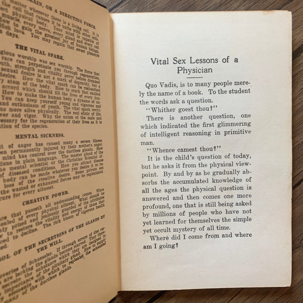 Private Sex Lessons of a Physician advertisement and book by David H. Reeder