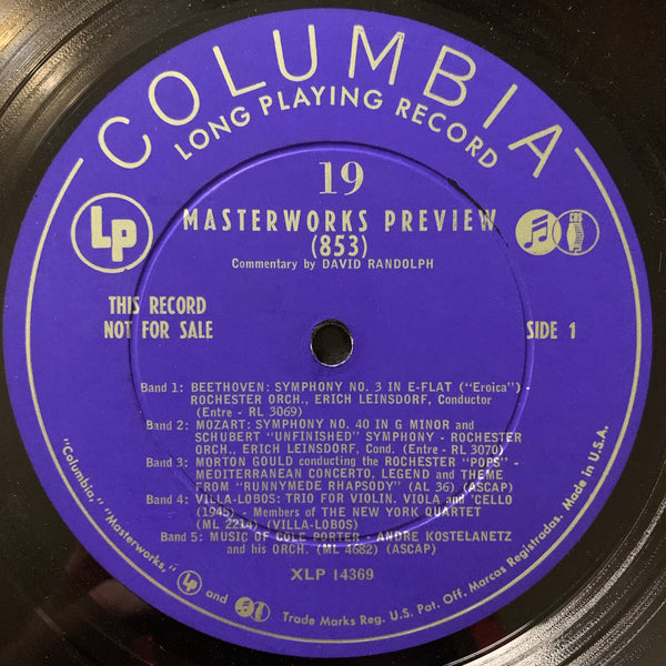 Columbia Masterworks - Preview Kit No. 16