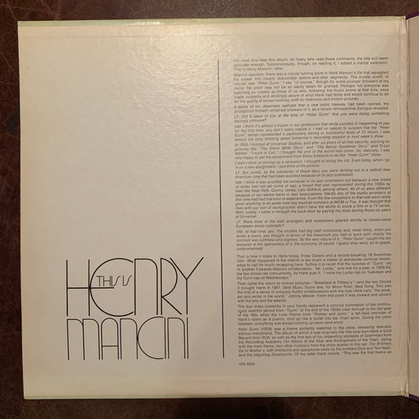 This is Henry Mancini