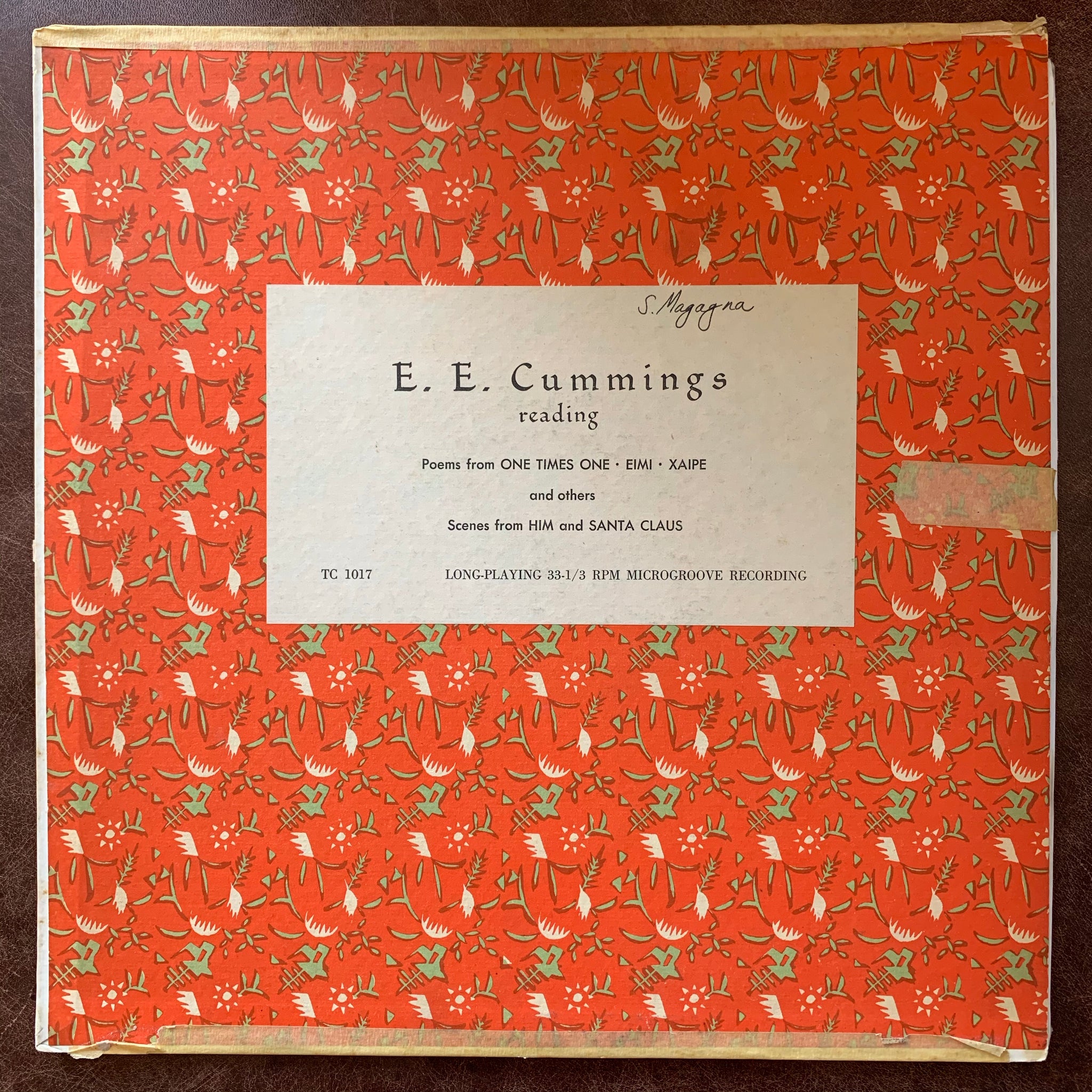 E. E. Cummings reading Poems
