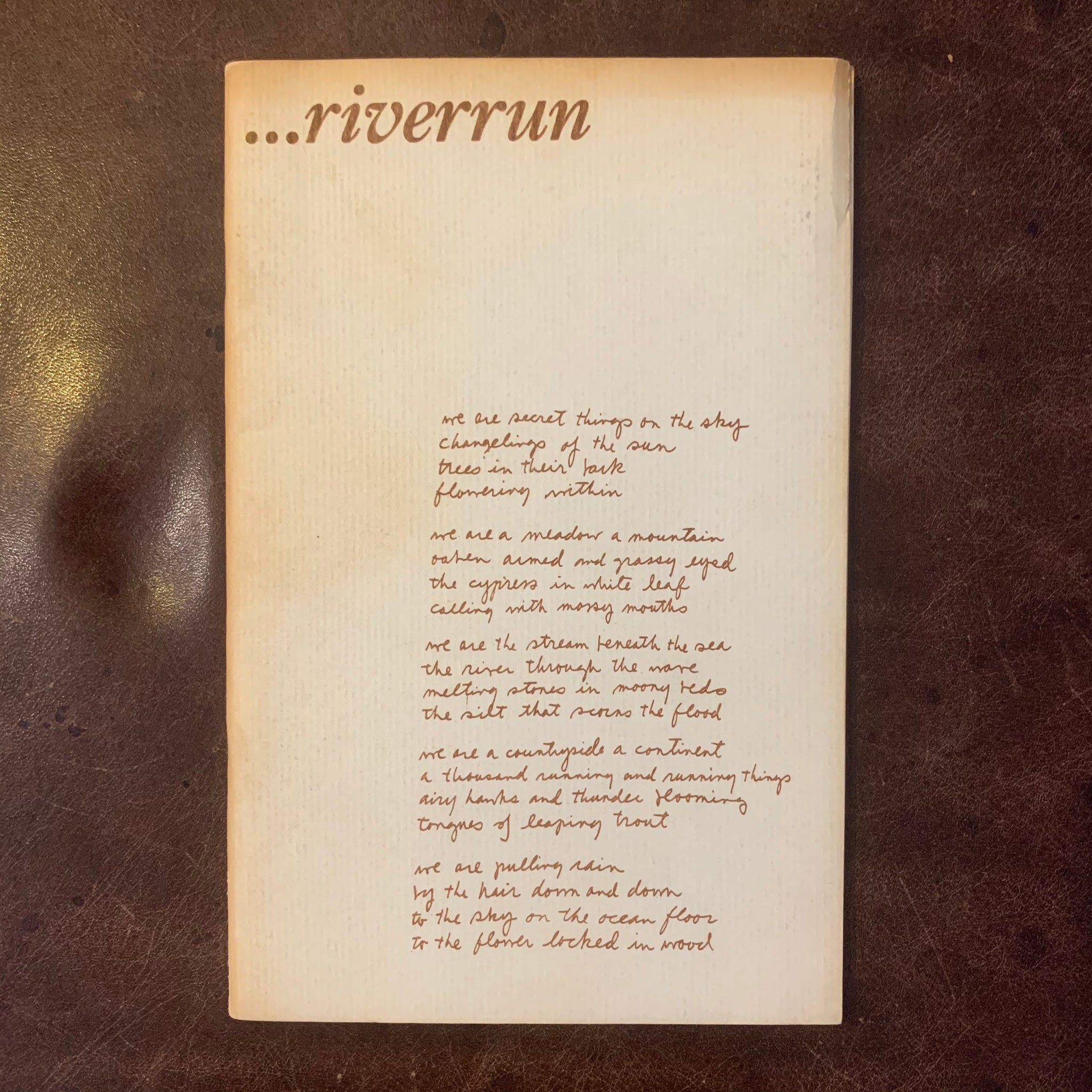 Riverrun poetry compilation