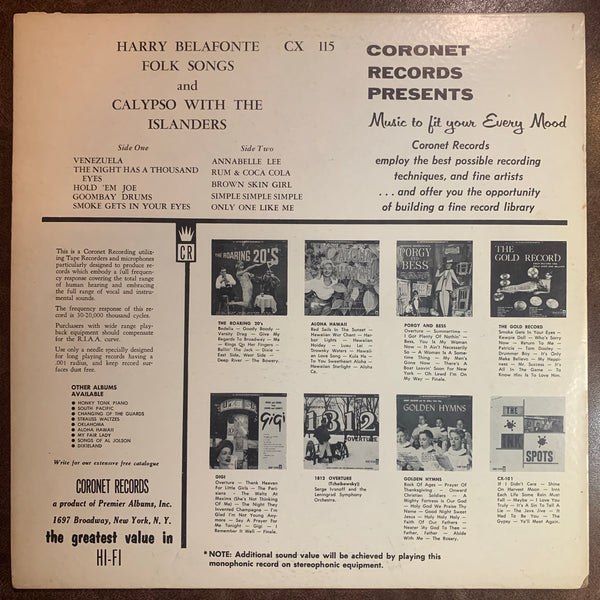Harry Belafonte - Folk Songs and Calypso with the Islanders