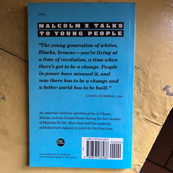 Malcolm X talks to young people