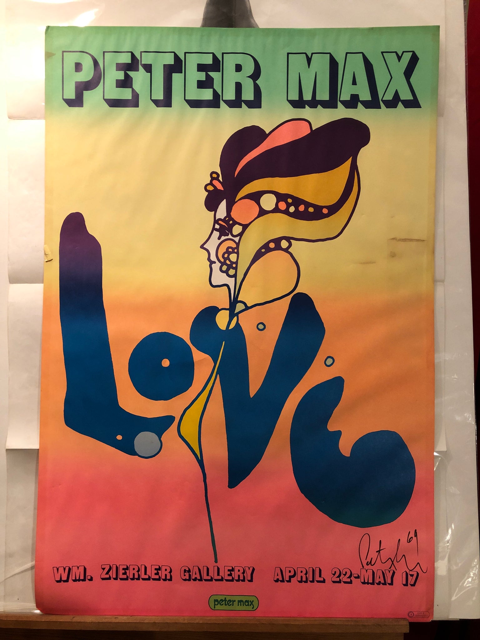 Peter Max signed poster