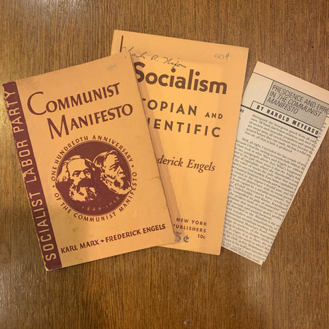 100th Anniversary Communist Manifestó and Socialism Utopian & Scientific Pamplets