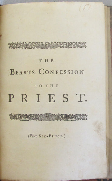 The Beasts Confession to the Priest by Jonathan Swift