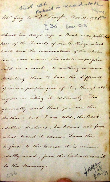 Association copy of Gulliver